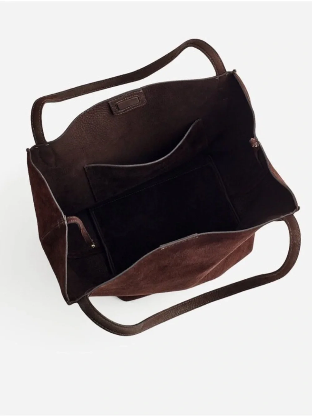 NEW Madewell Suede Shopper tote in Dark Carob NR388 $198 - Picture 3 of 8
